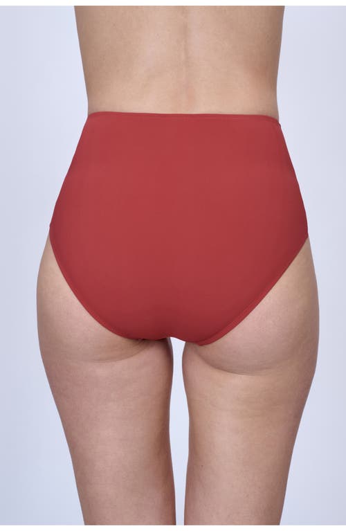 Gottex Monte Carlo High Waist Bottom With Button Details In Red