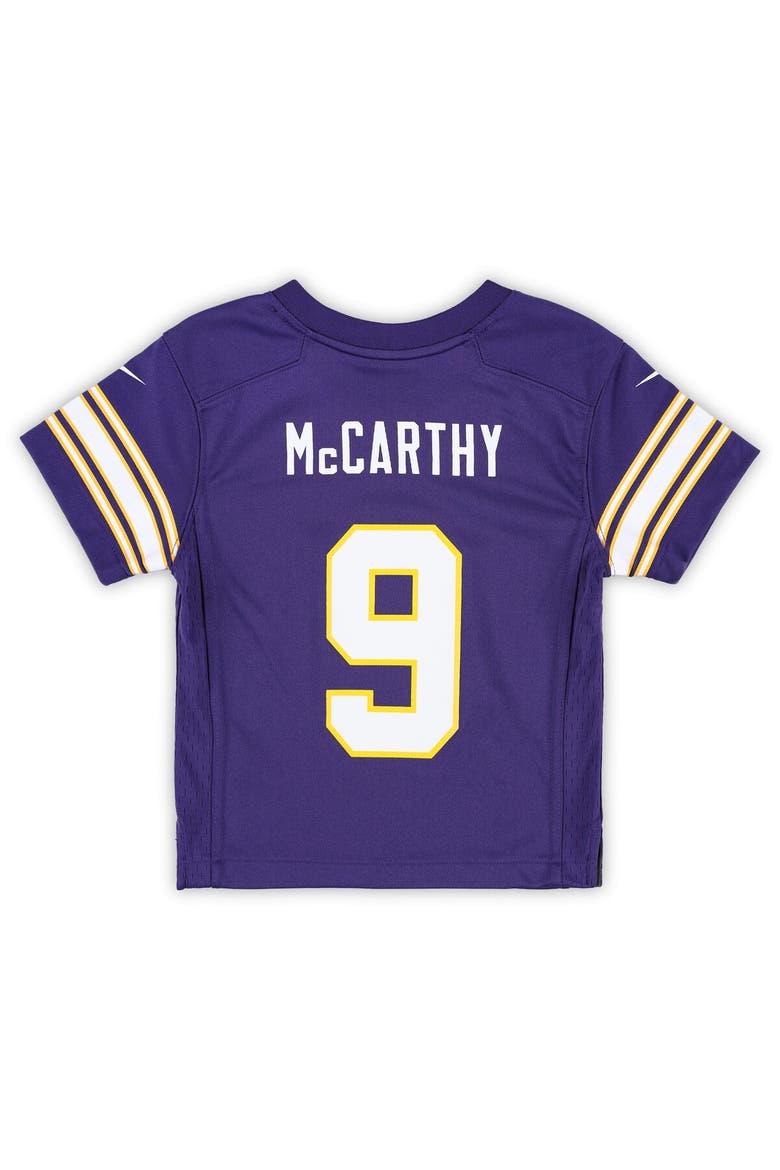 Preschool Nike J.J. McCarthy Purple Minnesota Vikings Classic Player Game Jersey, Alternate, color, Purple
