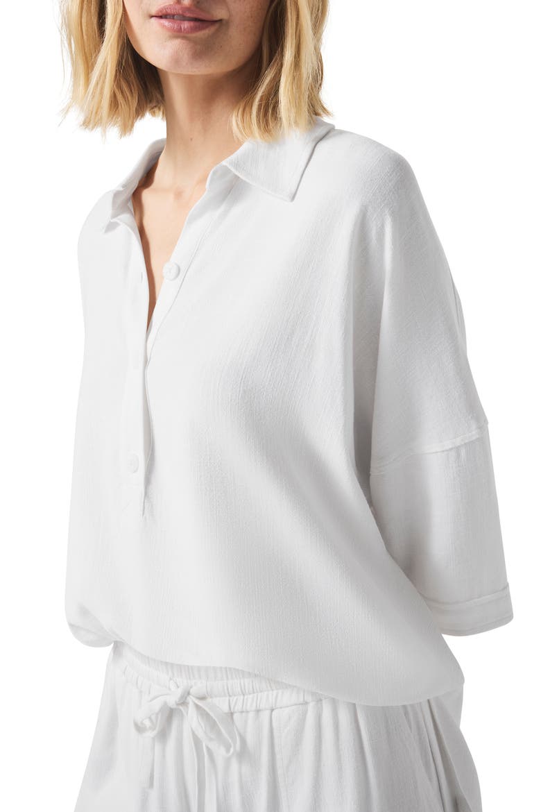 Coastal Relaxed Top, Alternate, color, WHITE
