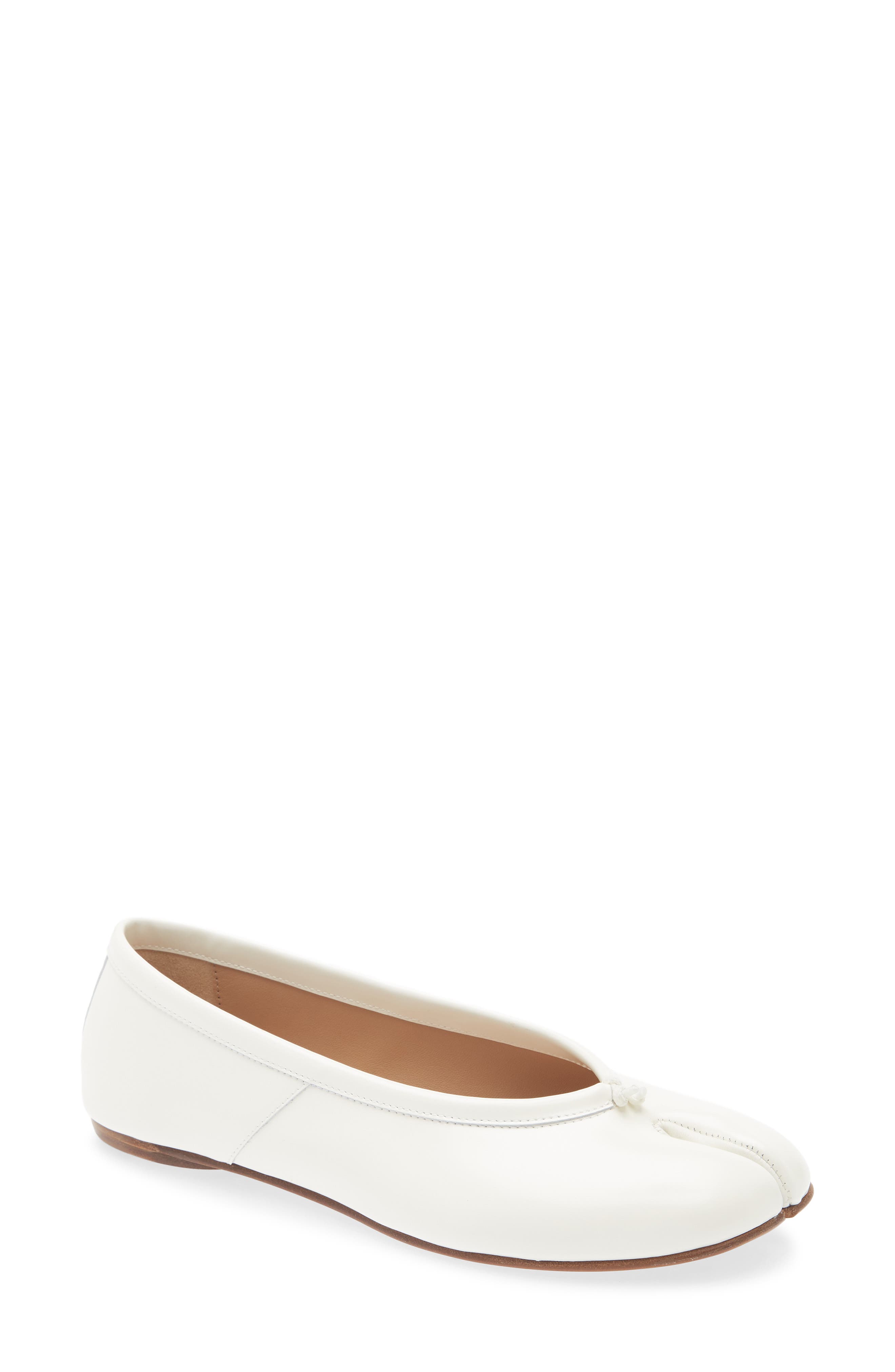 Tabi Ballet Flat, Main, color, WHITE