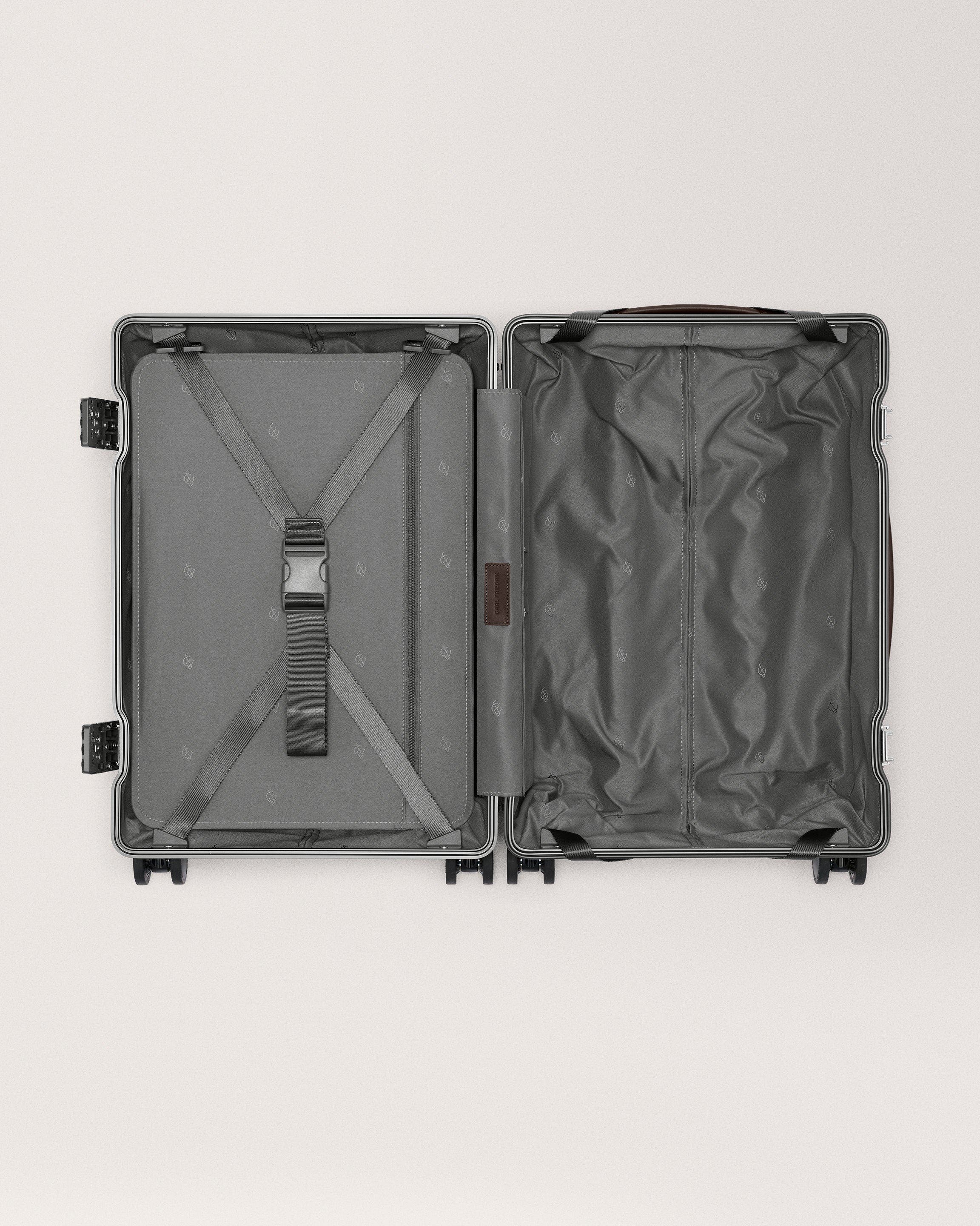 Carl Friedrik The Large Carry-on, Alternate, color, Grey / Chocolate