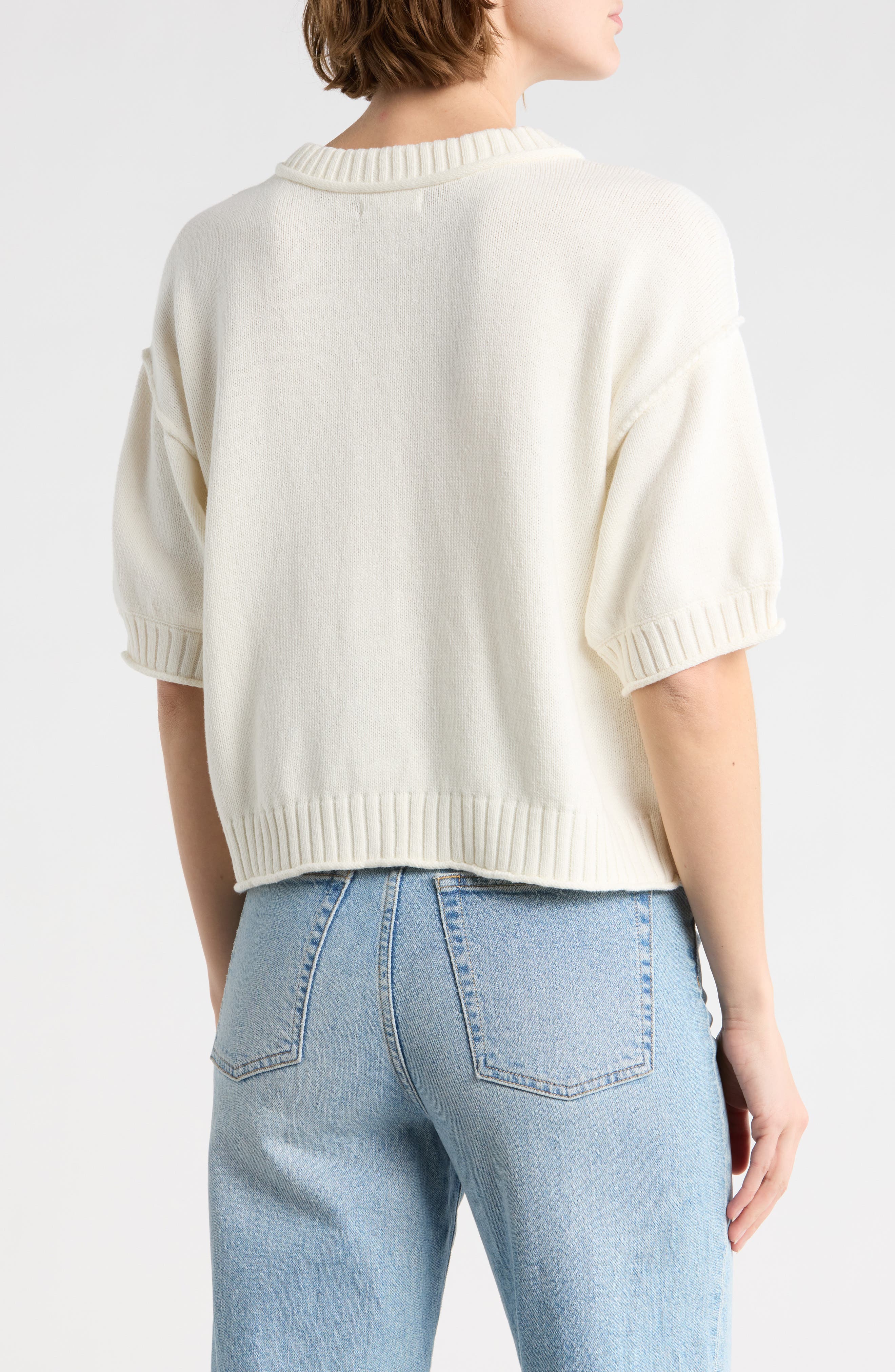 Short Sleeve Button Front Cardigan - image 2