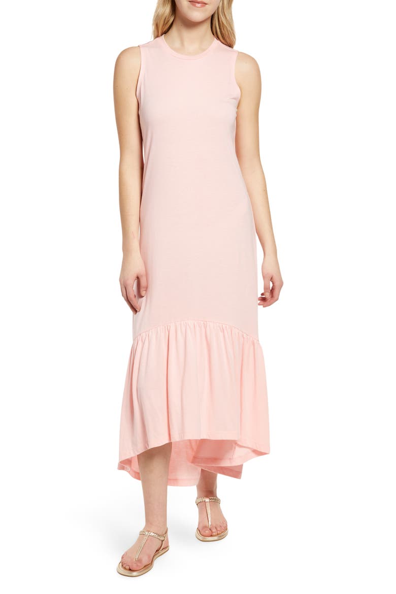 Sleeveless High-Low Dress, Main, color, PINK IRIS