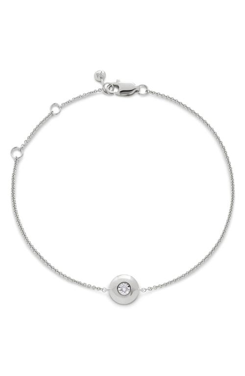 Monica Vinader Sterling Silver April Birthstone Chain Bracelet Lab Grown Diamond