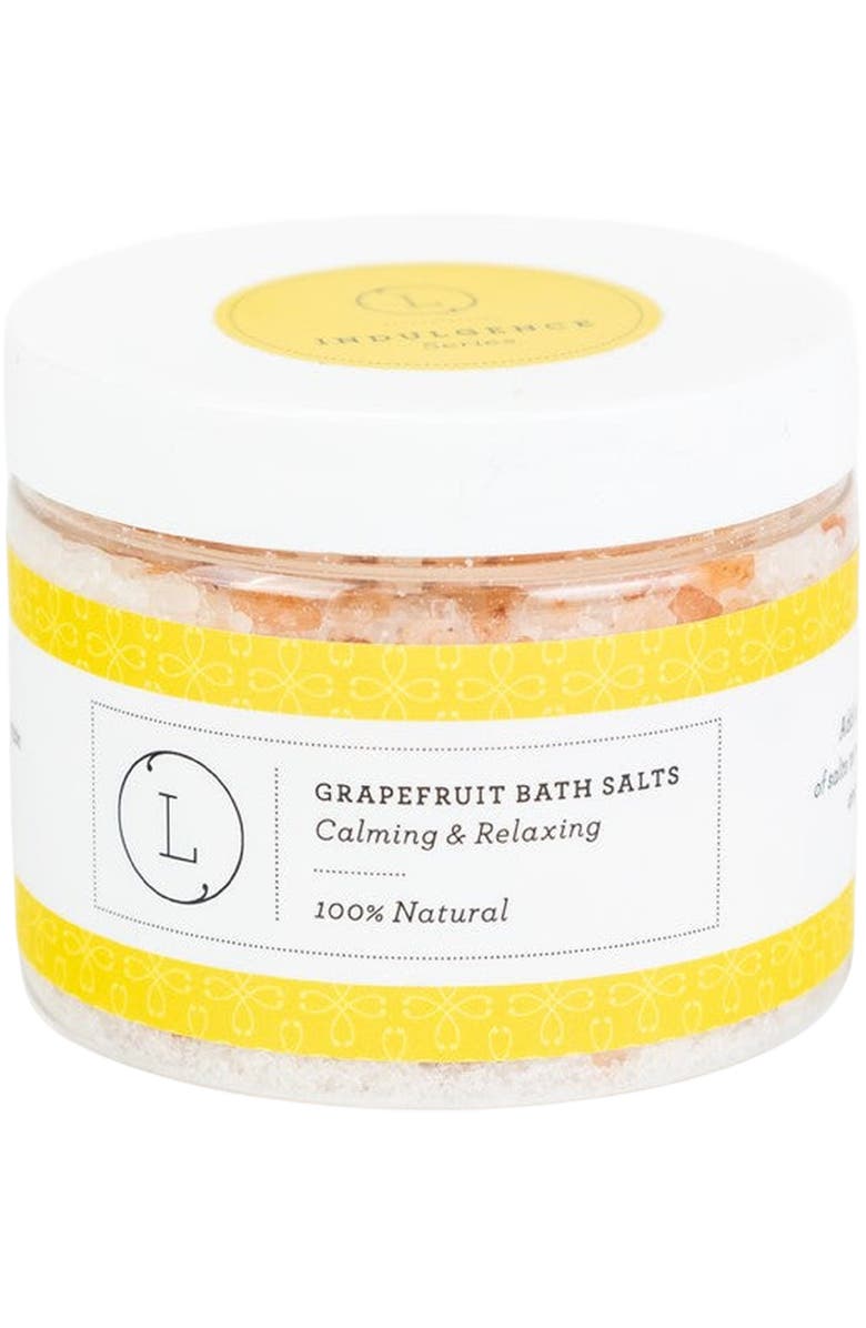 Lizush Grapefruit Natural Bath Salt Soak with Dead Sea, Epsom & Himalayan Salts, Main, color, NO COLOR