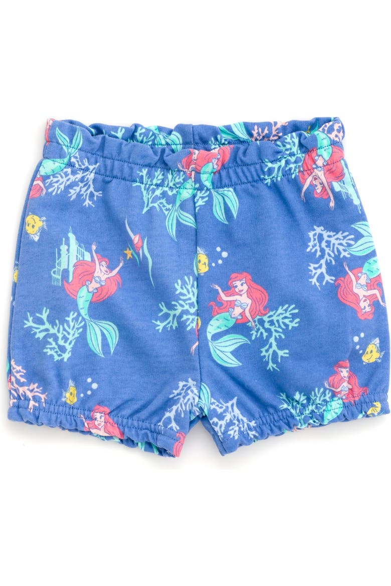 Princess Bodysuit And Shorts Set (baby), Alternate, color, Ariel Flounder Blue