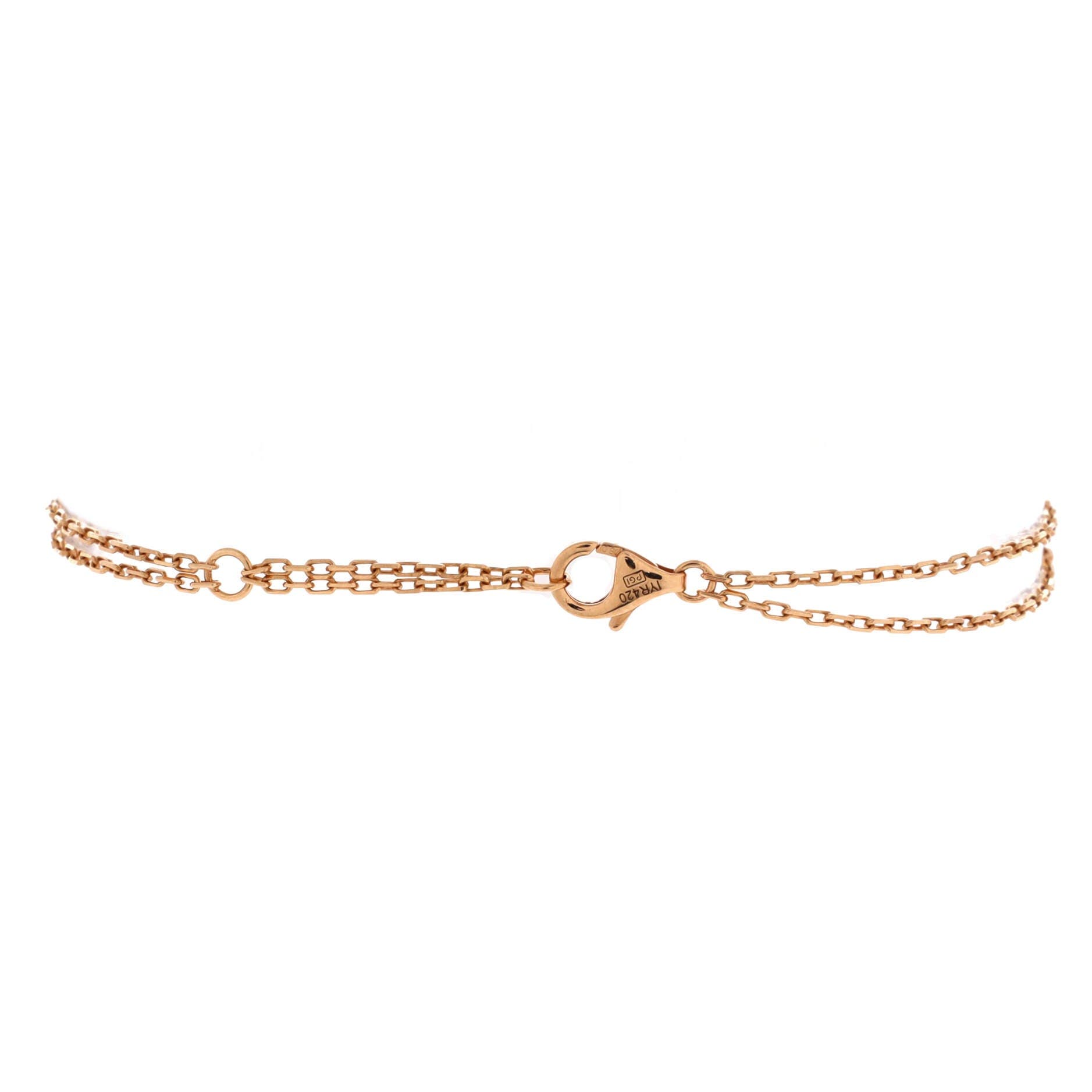 2 Diamonds Love Bracelet 18K Rose Gold with Diamonds, Alternate, color, Metallic Gold