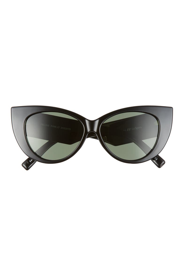 Feline Fine 54mm Polarized Cat Eye Sunglasses, Main, color, BLACK/ KHAKI
