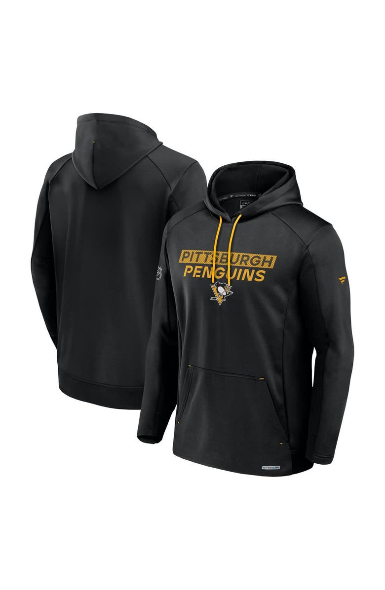 FANATICS Men's Fanatics  Black Pittsburgh Penguins Authentic Pro Rink Fleece Pullover Hoodie, Main, color, 