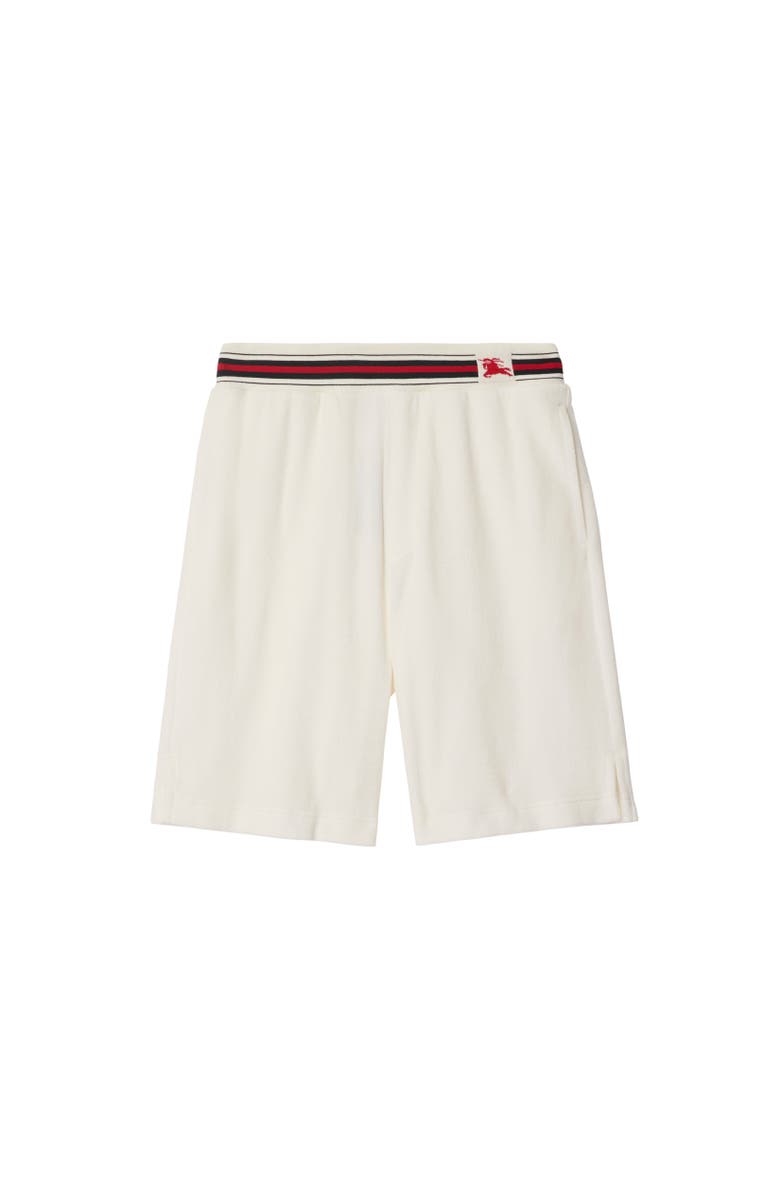 Burberry Towelling Shorts, Alternate, color, Chalk White
