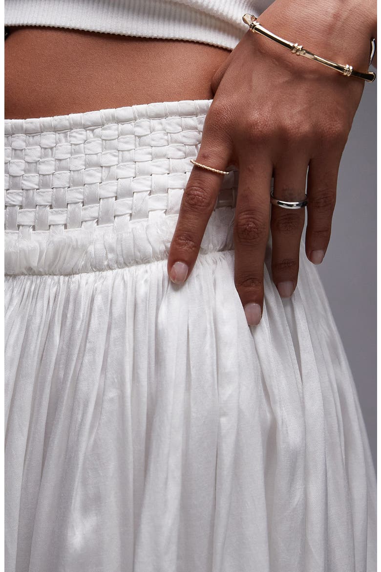 Crinkle Maxi Skirt, Alternate, color, IVORY