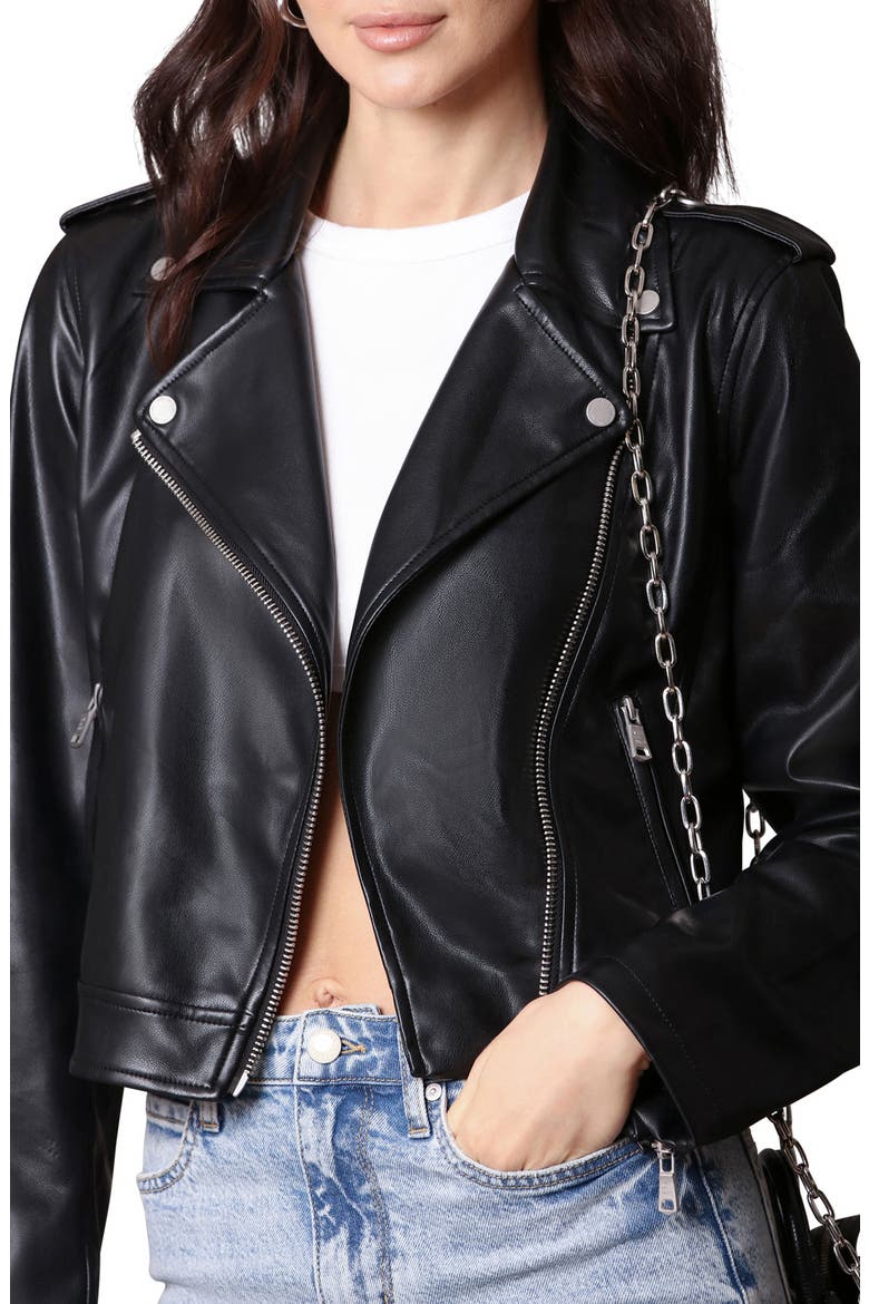 Faux-Ever Leather™ Essential Biker Jacket, Alternate, color, BLACK