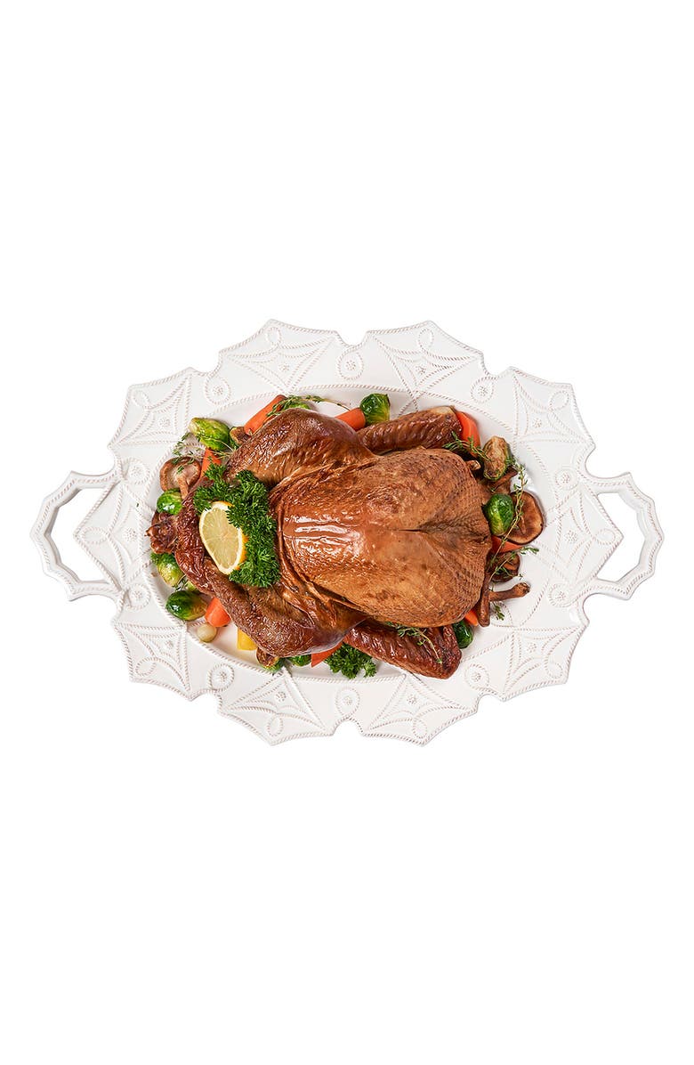 Juliska Jardins du Monde Ceramic Turkey Platter, Alternate, color, White