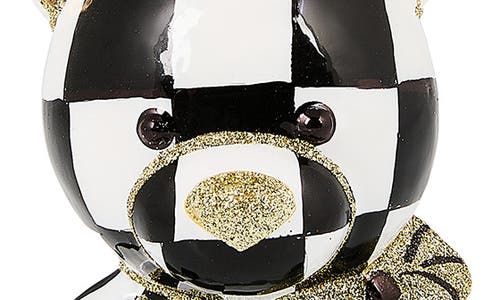 Mackenzie-childs Mackenzie Childs 2025 Bear Glass Ornament In Black