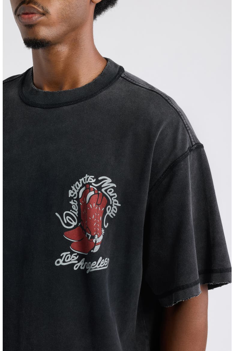 Cowboy Crewneck T-Shirt, Alternate, color, VINTAGE BLACK