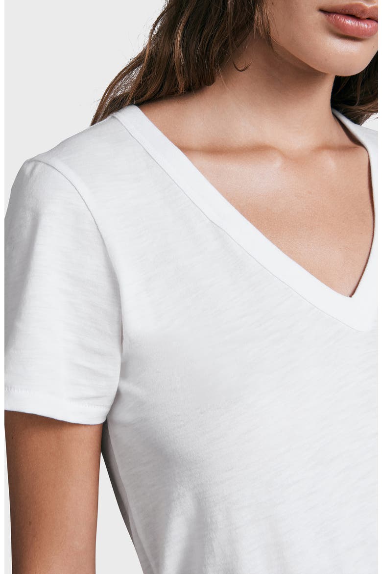 The Vee Slub Cotton T-Shirt, Alternate, color, BRIGHTWHT