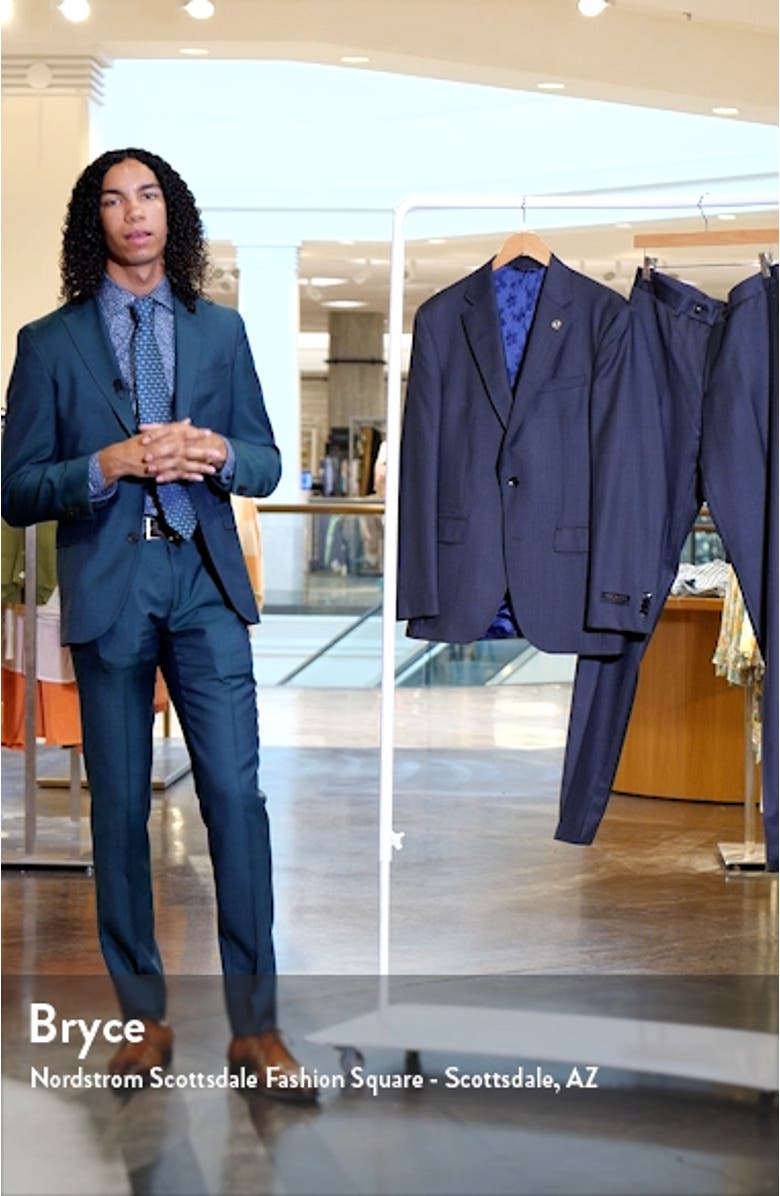 Jay Trim Fit Solid Wool Suit, sales video thumbnail
