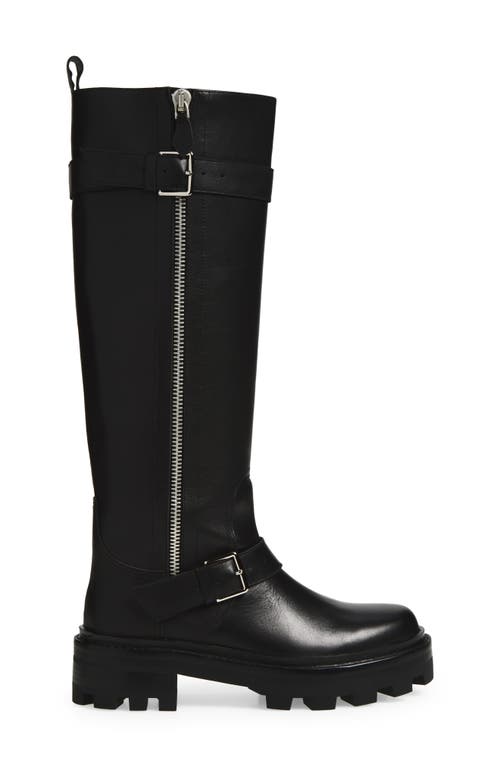 Jeffrey Campbell Sybill Lug Sole Knee High Boot In Black