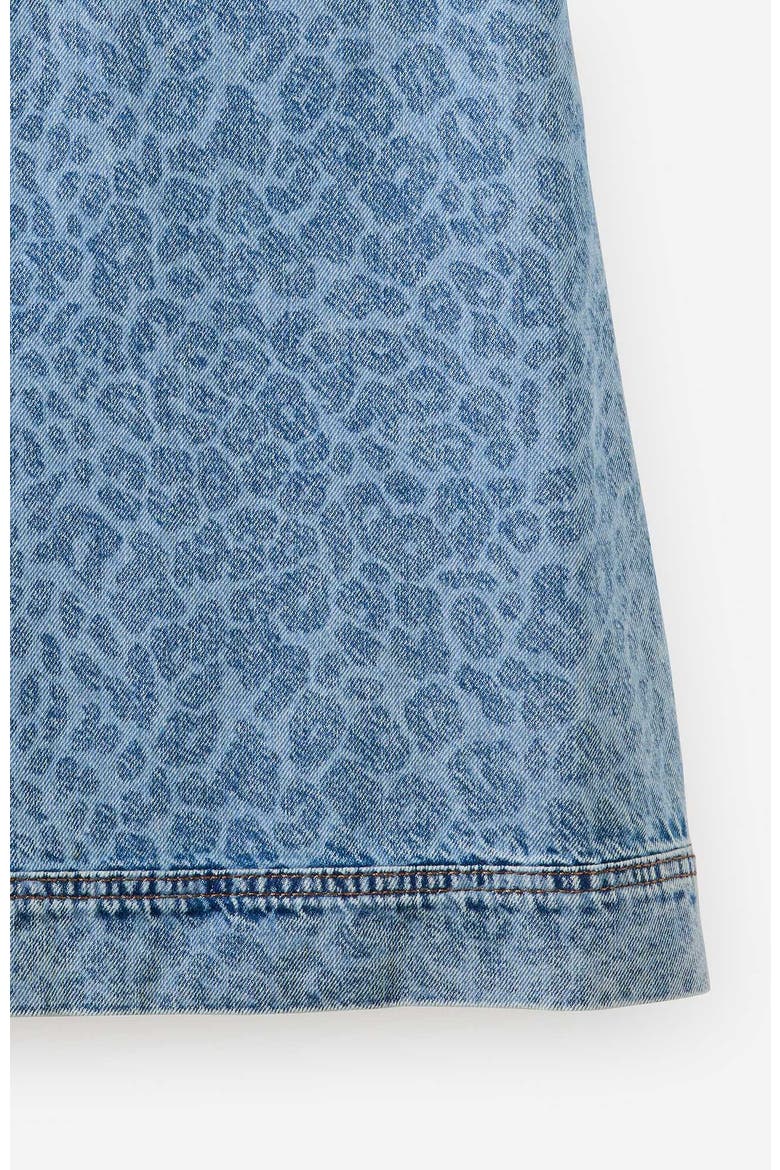 Kid's Denim Polo Dress, Alternate, color, Blue Haven Mid Blue Leopard