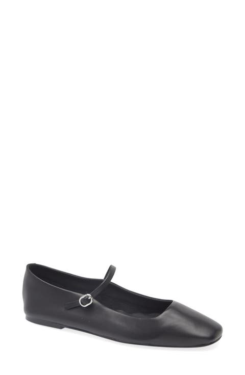 Women Spring Vintage Genuine Leather Cutout Mary Jane Flats