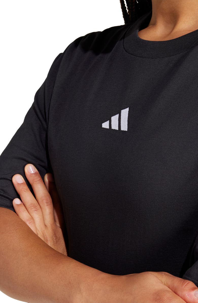 adidas 3-Stripes Cropped Cotton T-Shirt, Alternate, color,