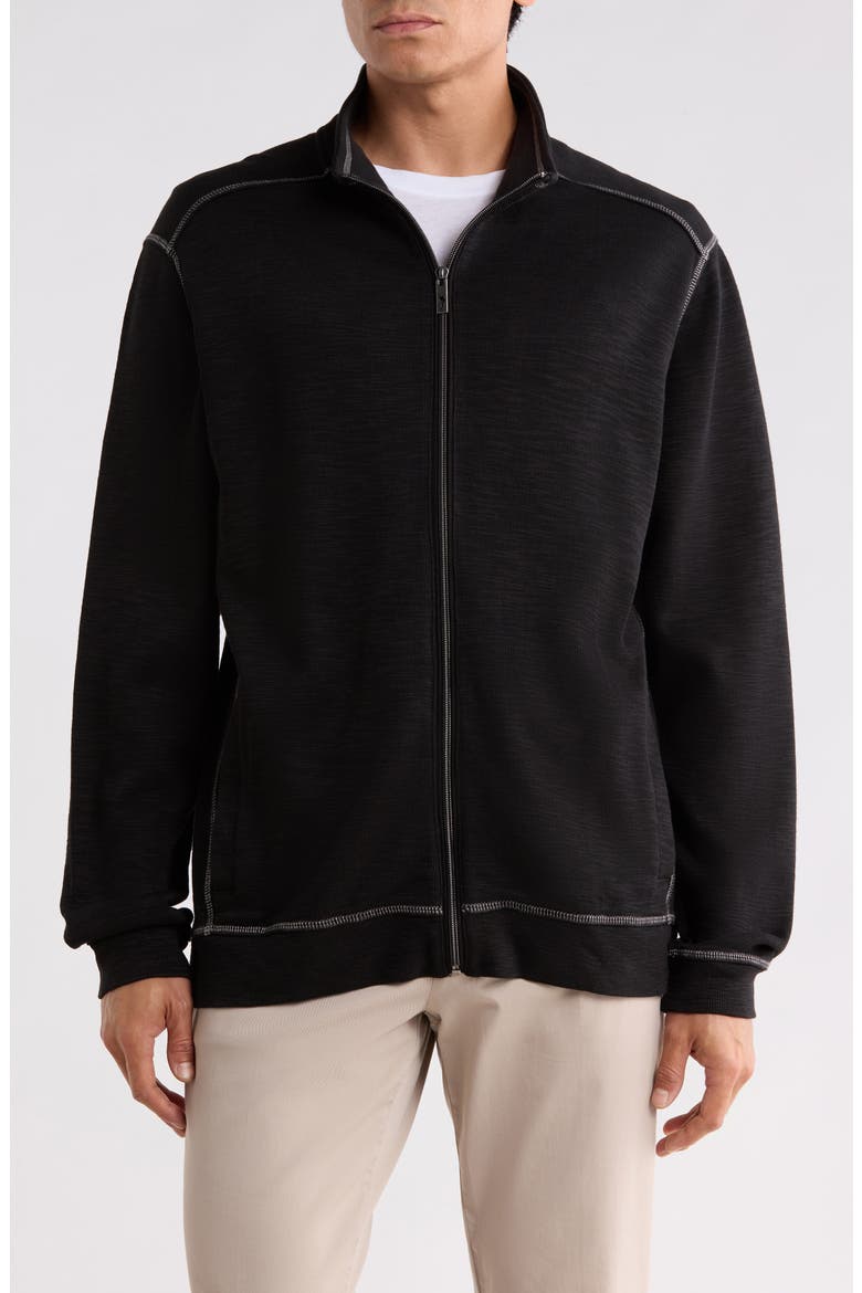 Tobago Bay Full Zip Jacket, Main, color, BLACK