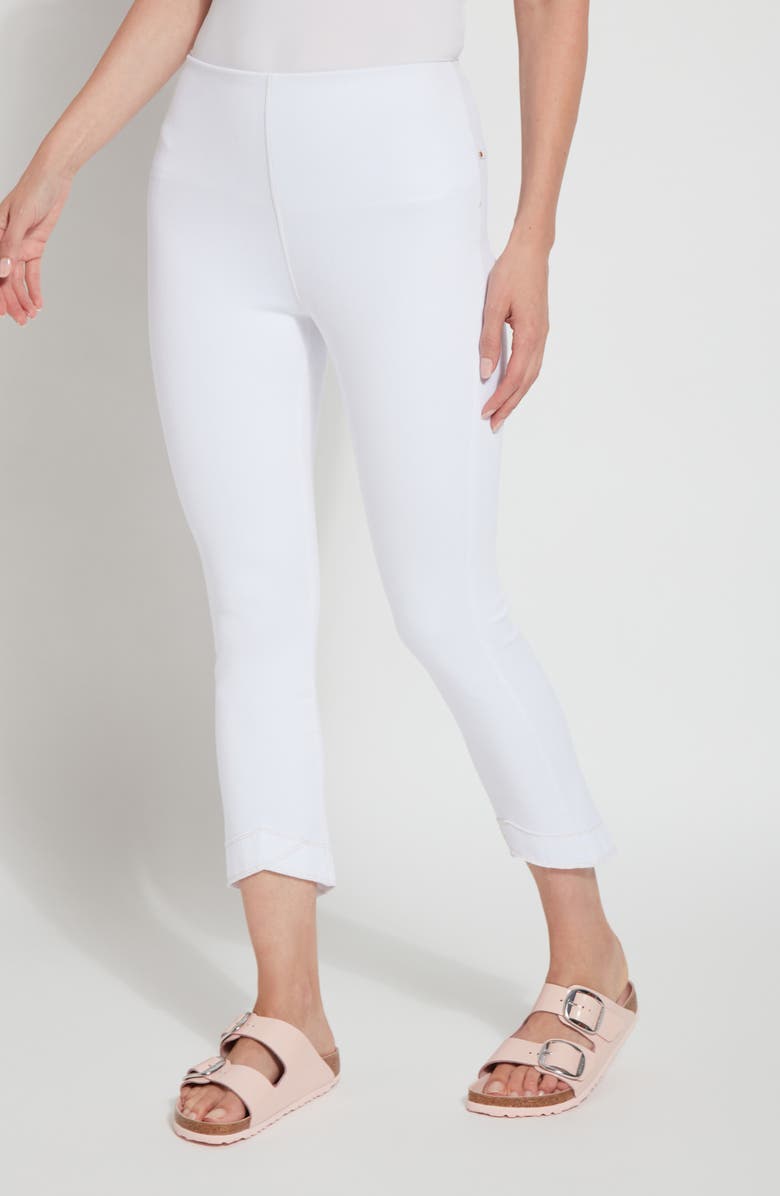 Lysse Lauren Raw Hem Crop Legging Jeans, Main, color, White