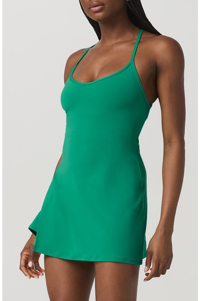 Solstice Performance Dress, Alternate, color, EMERALD
