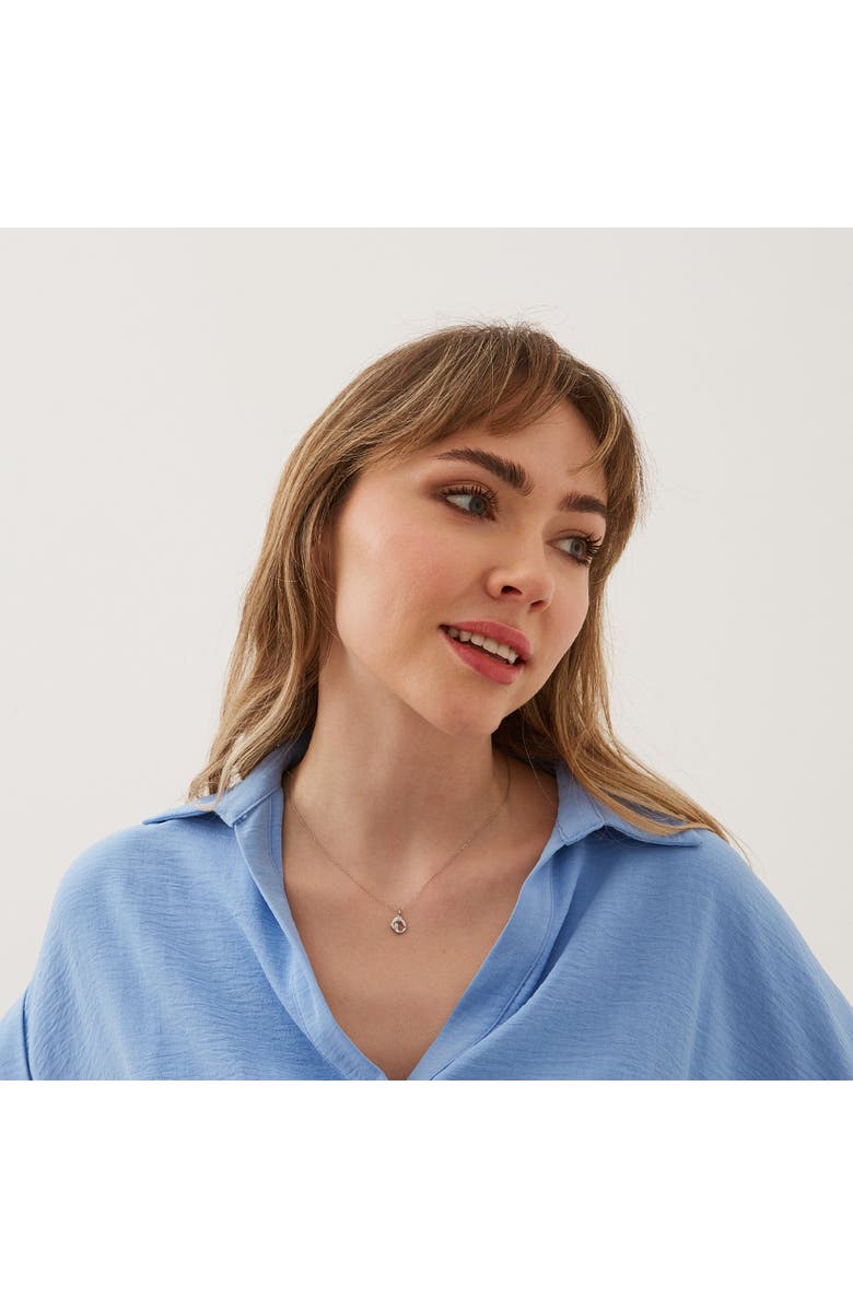 Spero London Dripping Molten Natural Textured Sterling Silver Authentic Pendant Necklace, Alternate, color, Silver