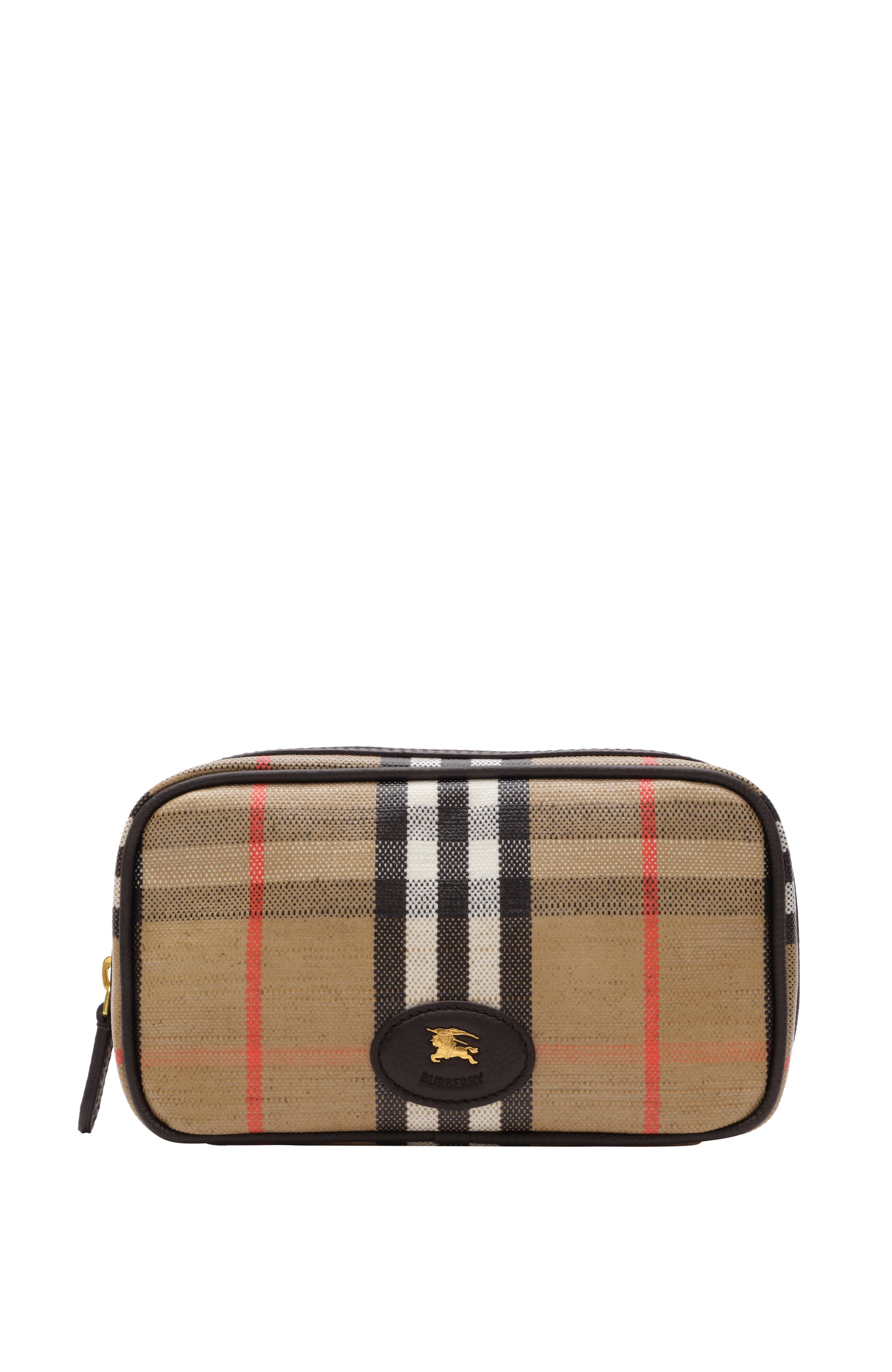 Highlands Make-up Pouch, Main, color, Sand beige