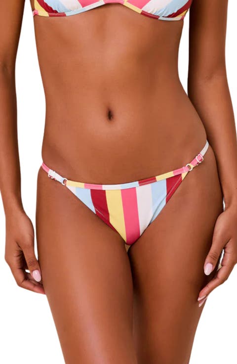 The Lulu Striped Bikini Bottoms