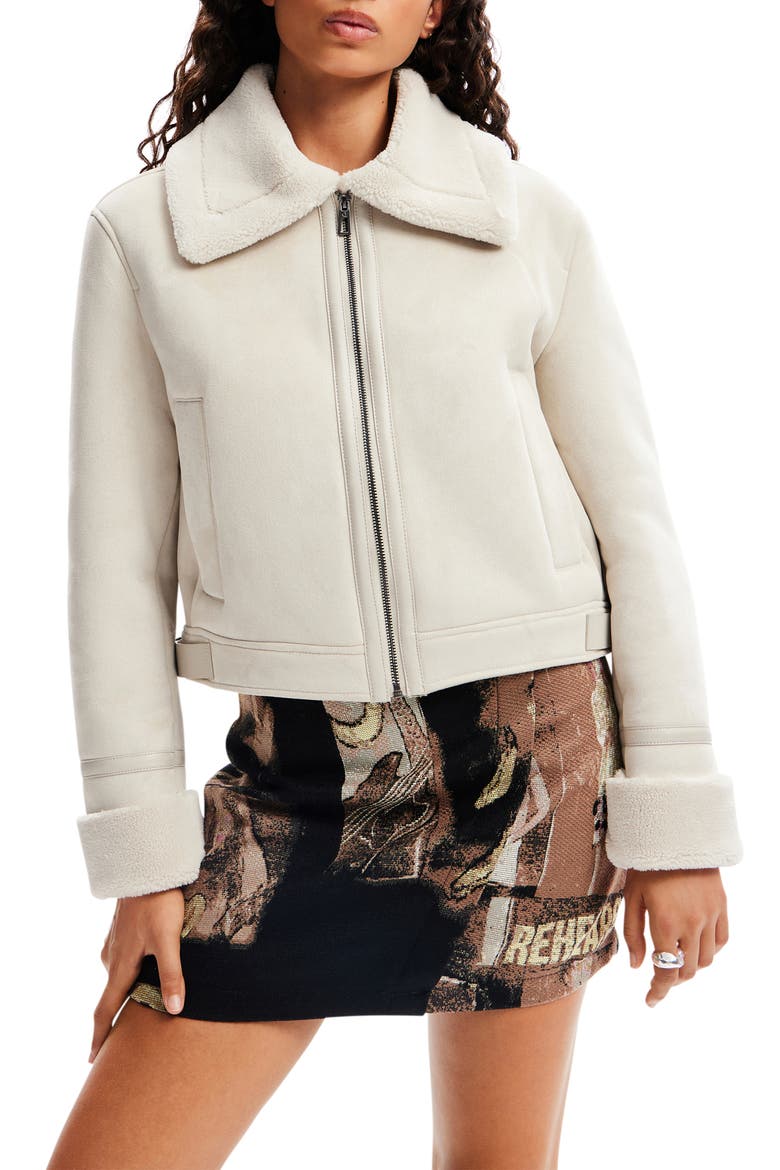 Montreal Faux Shearling Jacket, Main, color, WHITE