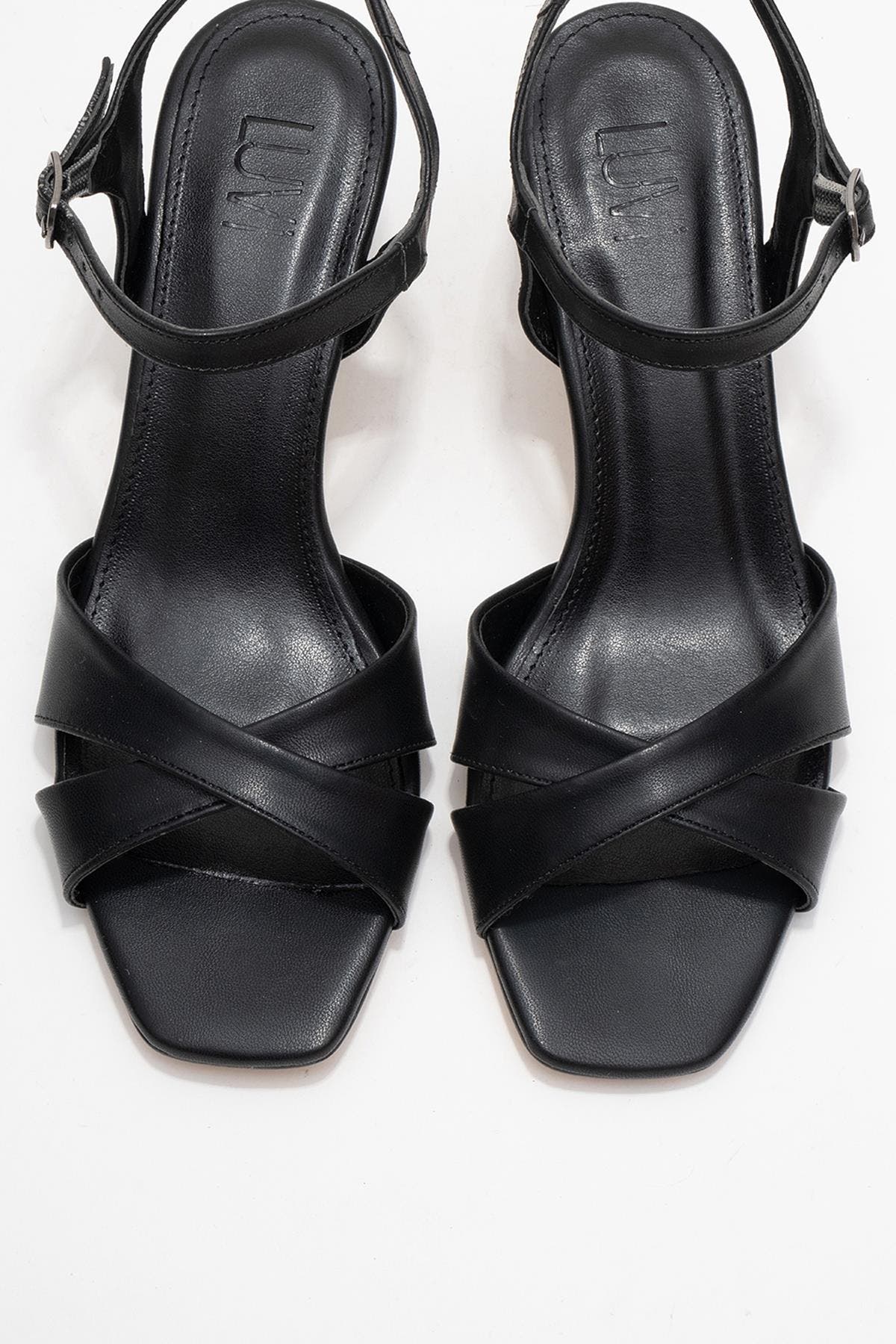 Prologue Shoes Melin Cross Strap Stiletto Sandal, Alternate, color, Black