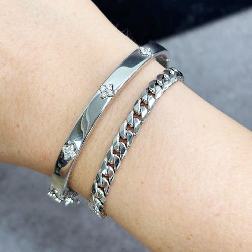 The Lovery Fine Jewelry Fancy Curb Bracelet In Metallic