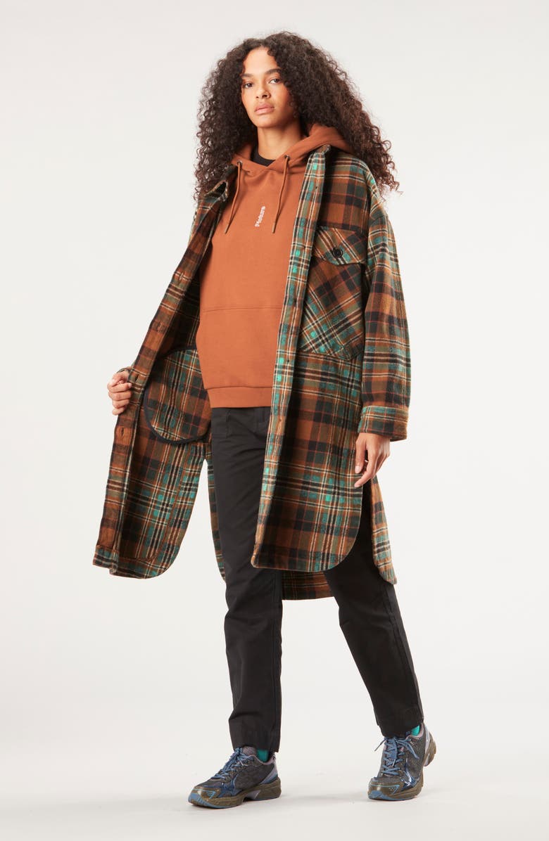 Picture Organic Clothing Sotola Plaid Recycled Cotton Fleece Coat, Alternate, color,
