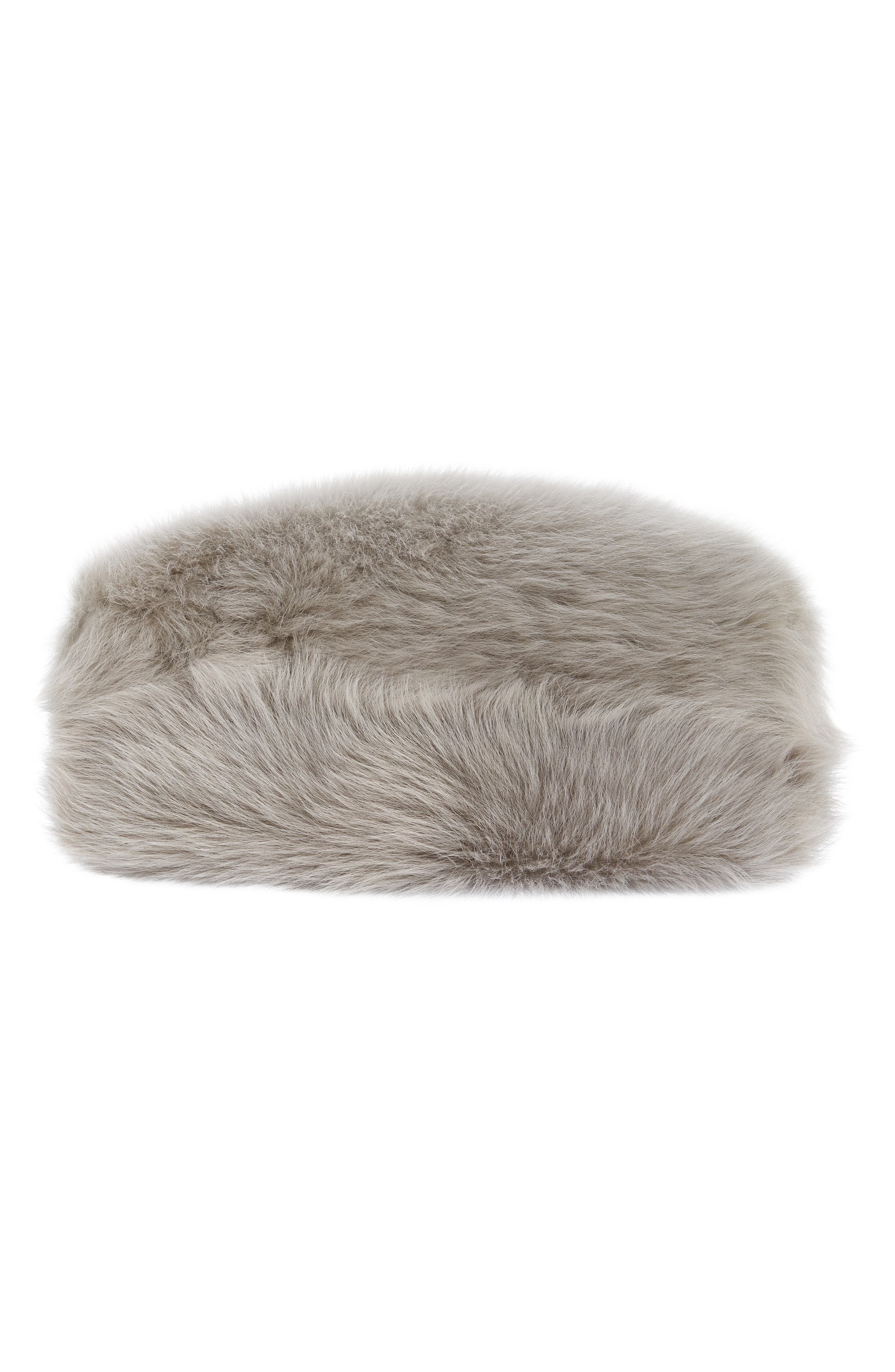 Loewe Flamenco Genuine Shearling Clutch, Alternate, color, 