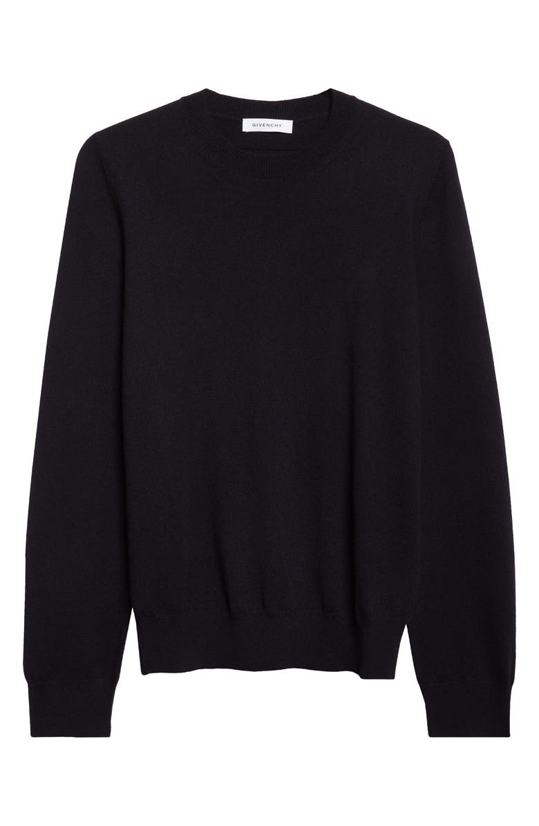 Givenchy Cashmere Crewneck Sweater, Alternate, color, Black