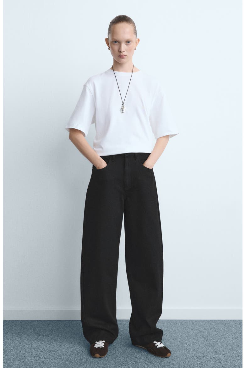 Mid Rise Balloon Jeans, Alternate, color, BLACK DENIM
