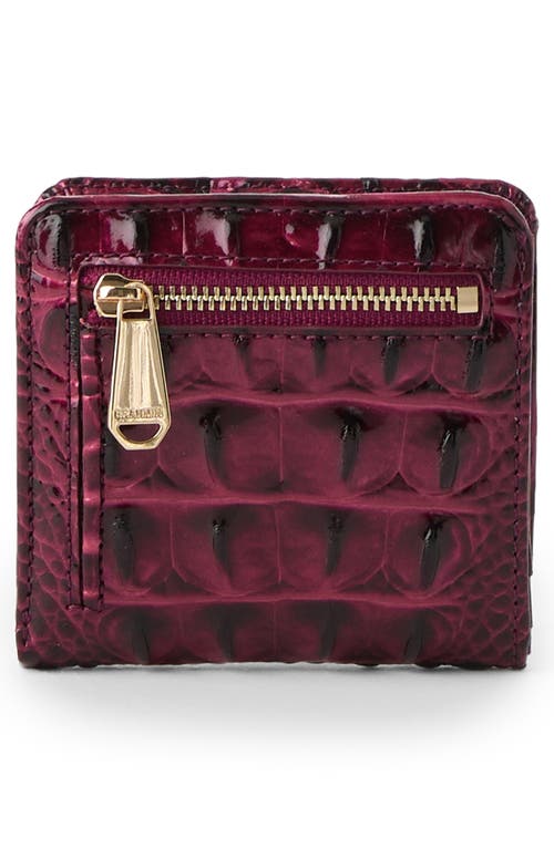 Brahmin Jane Croc Embossed Leather Wallet In Pink