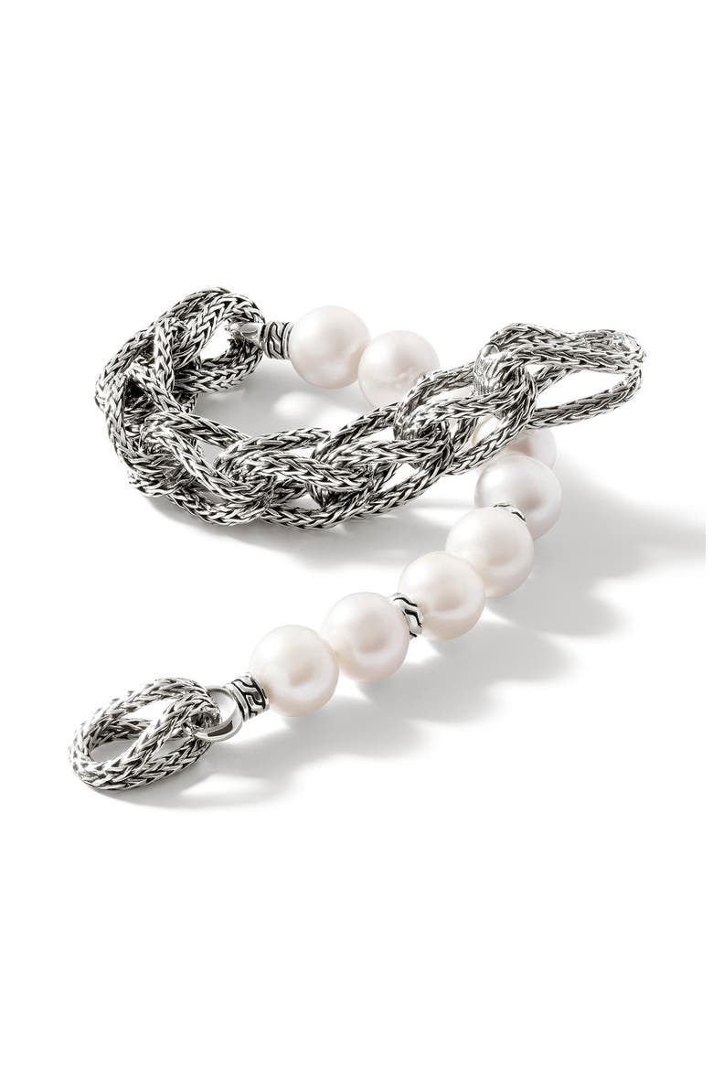 Surf Bracelet, Silver, Pearls, 10.5mm, Alternate, color, SILVER