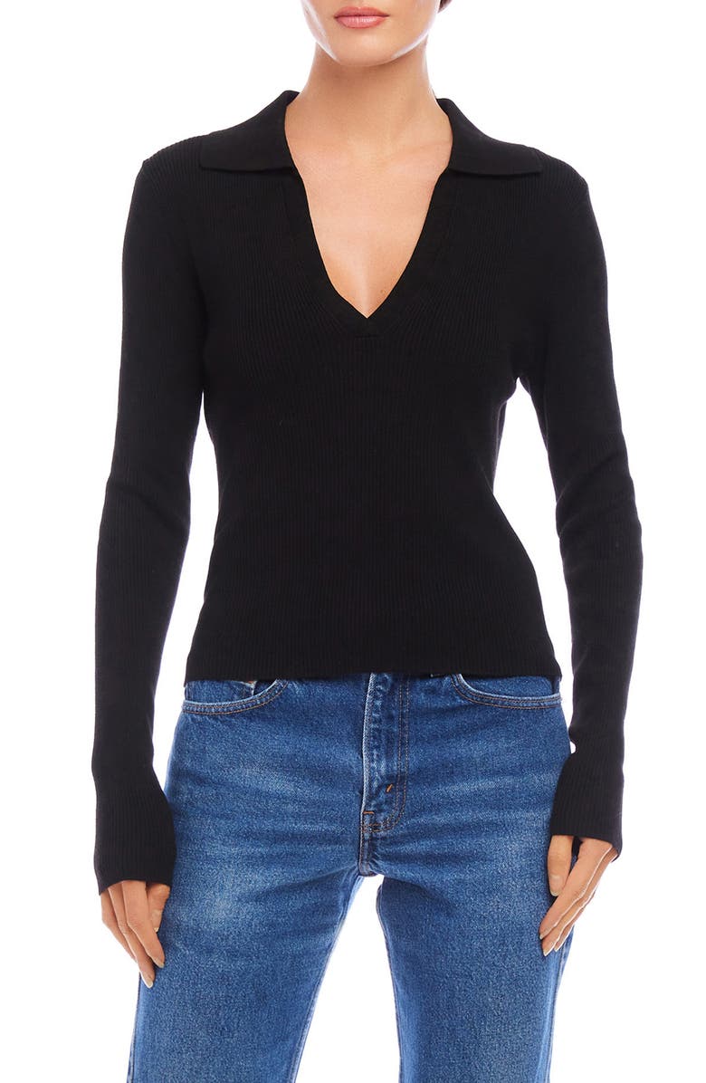 FIFTEEN TWENTY Rory Collar Rib Sweater, Main, color,