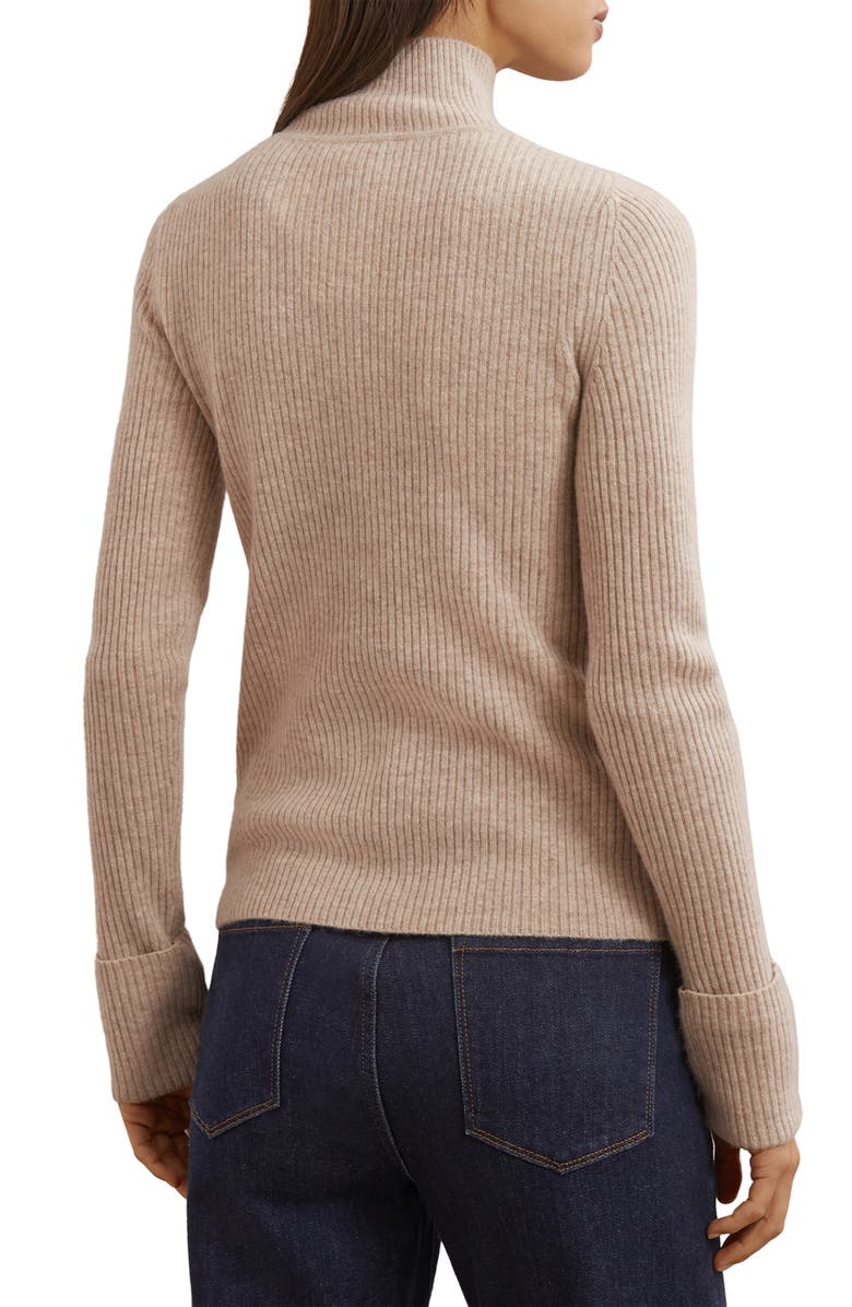 Reiss Elly Wool Rib Sweater, Alternate, color, Neutral