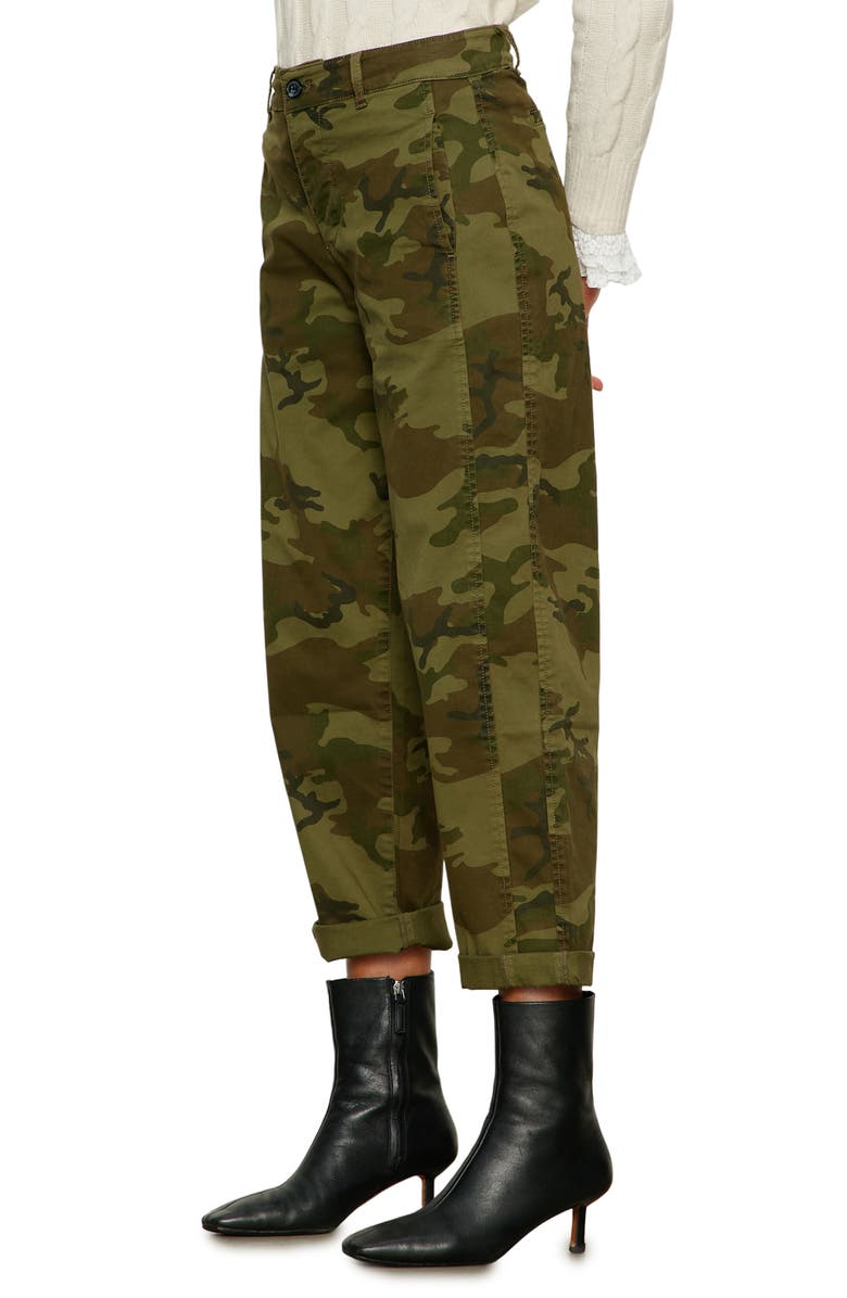 Sanctuary Boyfriend Cruiser Barrel Twill Pants, Alternate, color, Rambler Camo Green