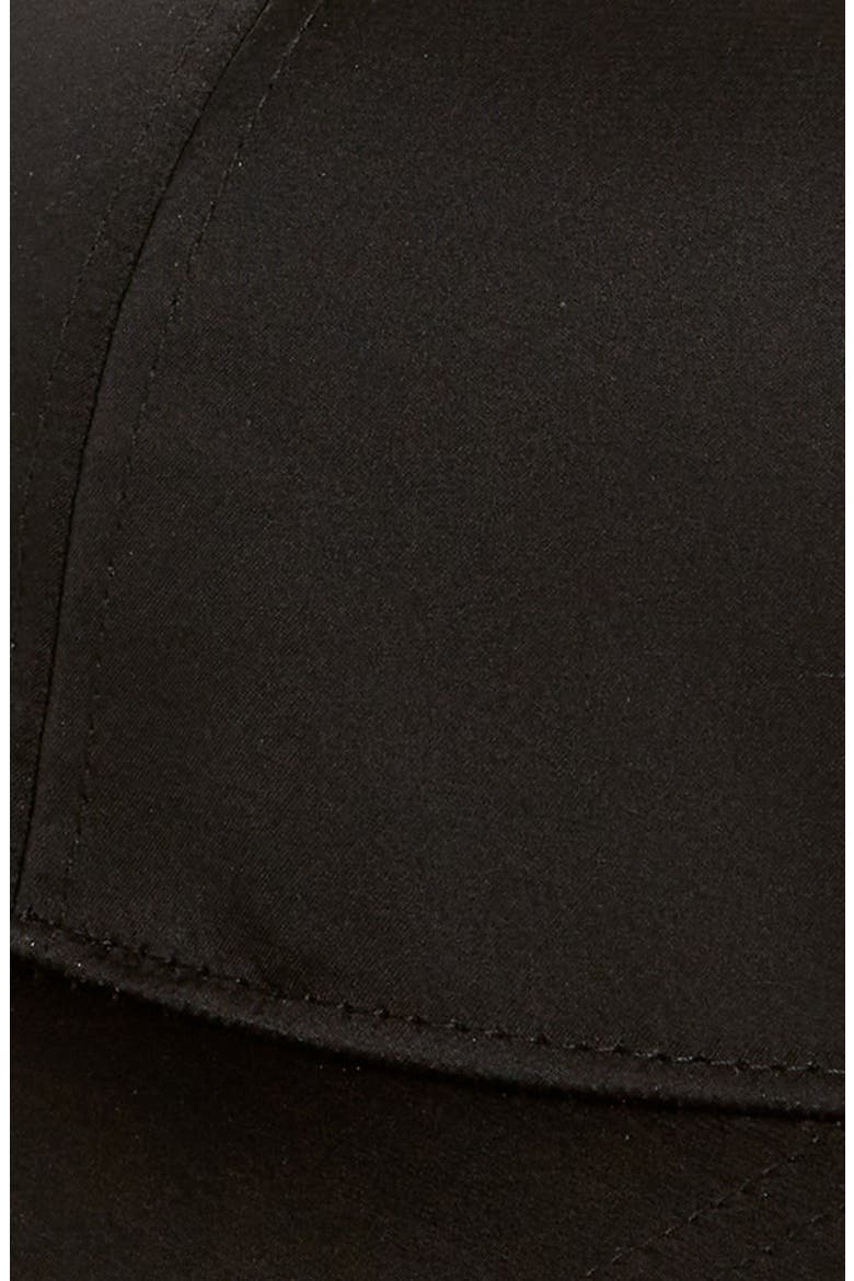 Satin Baseball Cap, Alternate, color, BLACK