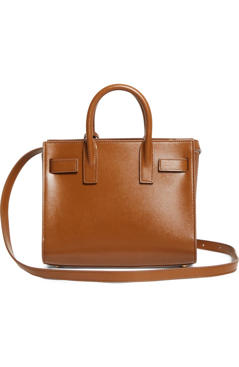 Saint Laurent Nano Sac de Jour Leather Tote, Alternate, color, Fox