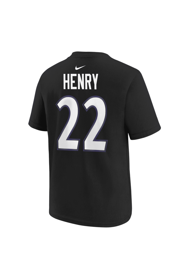 Youth Nike Derrick Henry Black Baltimore Ravens Player Name & Number T-Shirt, Alternate, color, Black