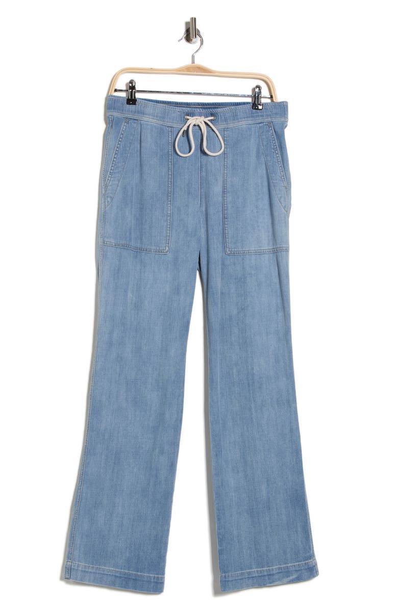 James Perse Wide Leg Denim Pants, Alternate, color, Light Wash