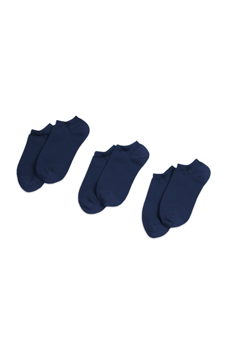 Kids Ankle Sock 3-Pack, Main, color, Navy