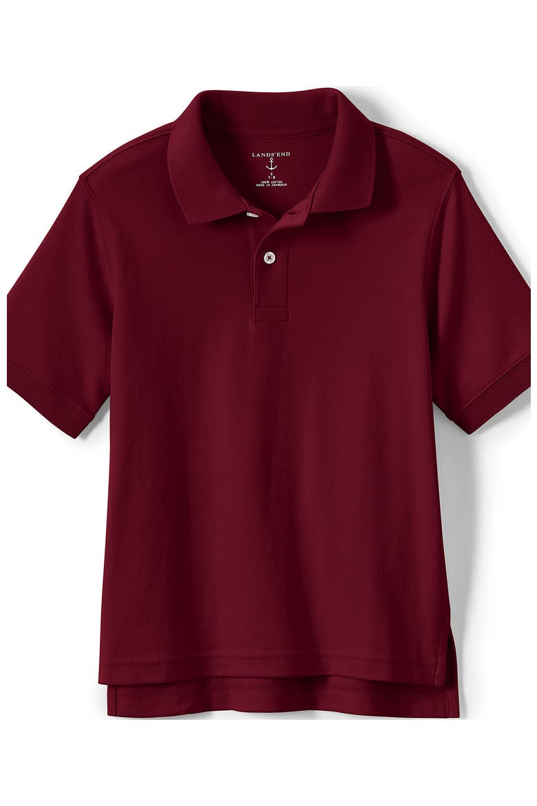 School Uniform Kids Short Sleeve Interlock Polo Shirt, Alternate, color, Garnet