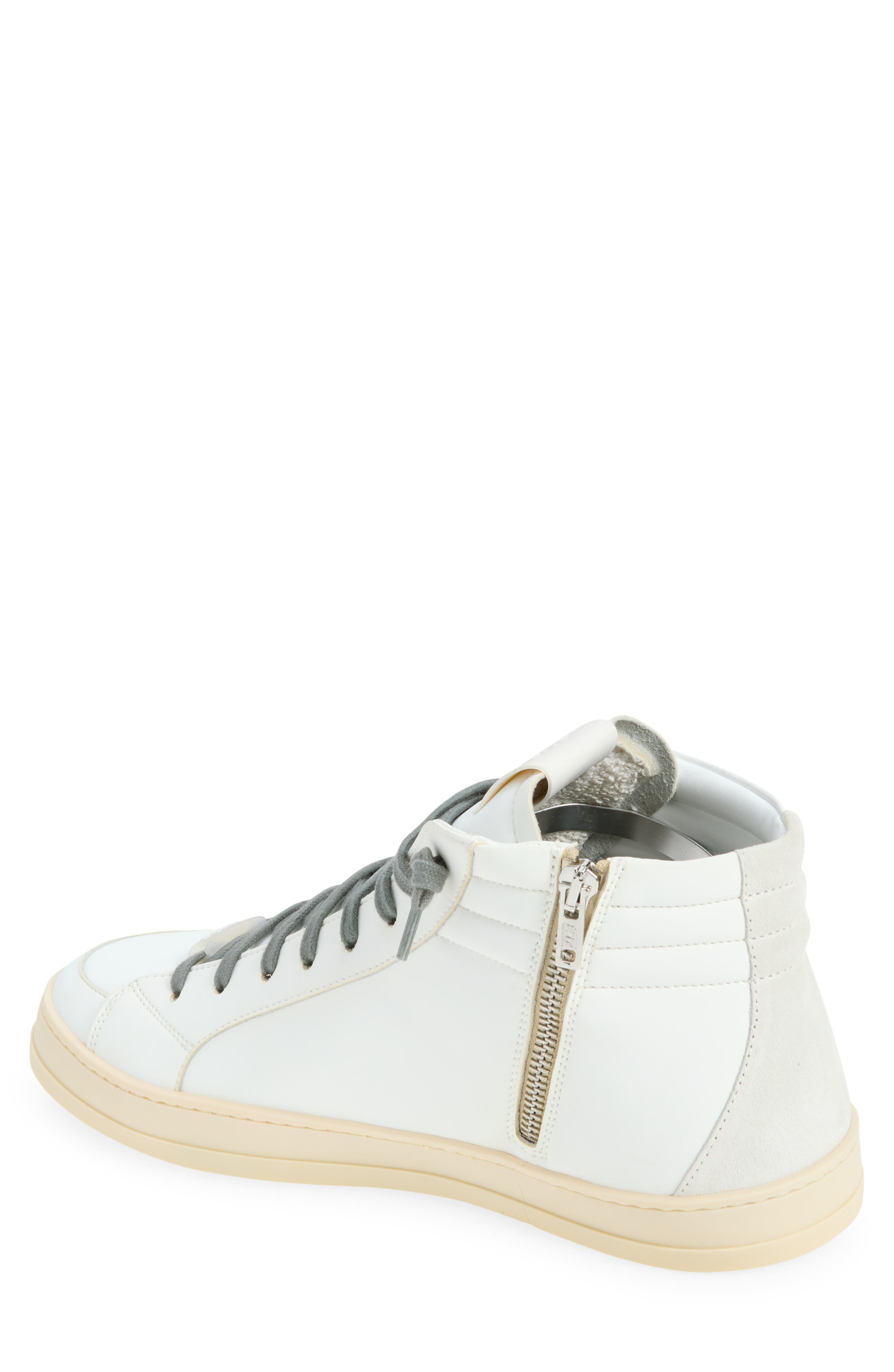 Skate High Top Sneaker, Alternate, color, WHITER/ WHITE
